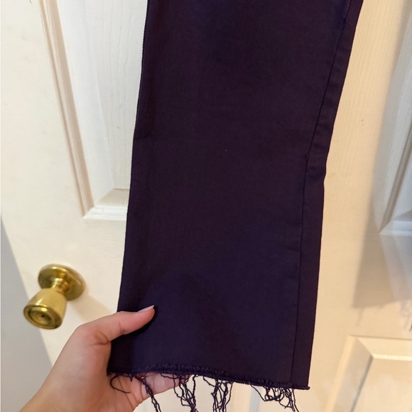 Mother High Waist Rascal Ankle Fray in Blackberry Cordial Purple Denim - Picture 5 of 9